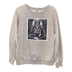 Star Wars Reversible Sequin Stormtrooper & Darth Vader Sweatshirt Size M OO